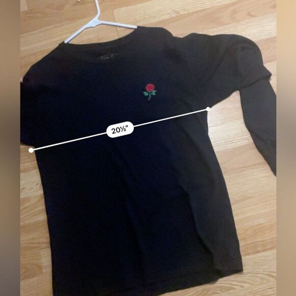Eighty Eight Long Sleeve shirt printed rose size medium lack unisex m trendy - Picture 7 of 11